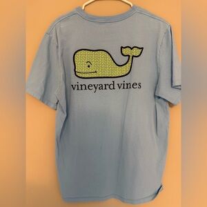 Vineyard Vines Men’s Light Blue Baseball Cotton Tee